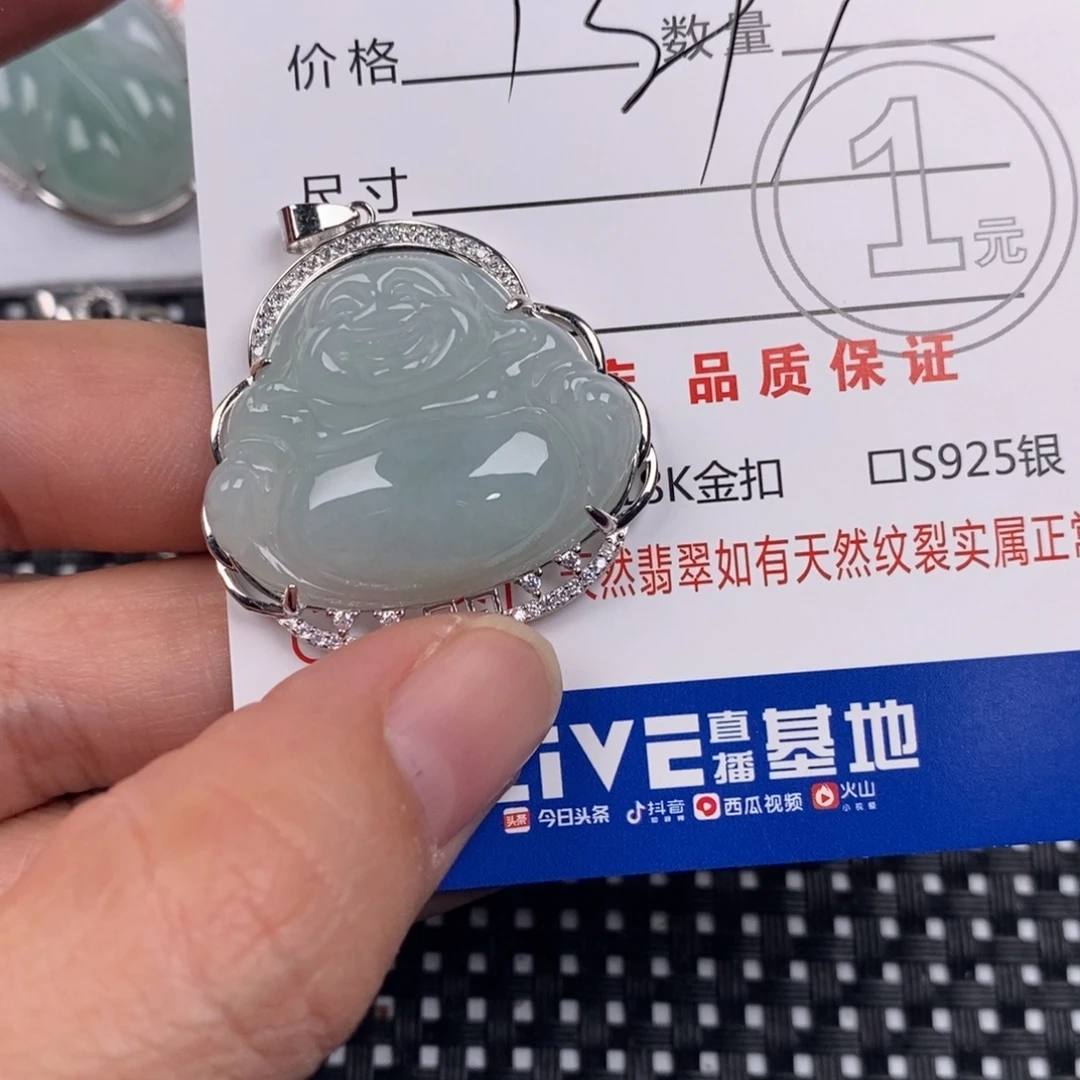 翡翠银S925镶嵌颈饰