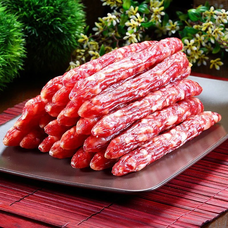 安徽特产广式手工风干五香腊肠麻辣香肠腌制农家风味