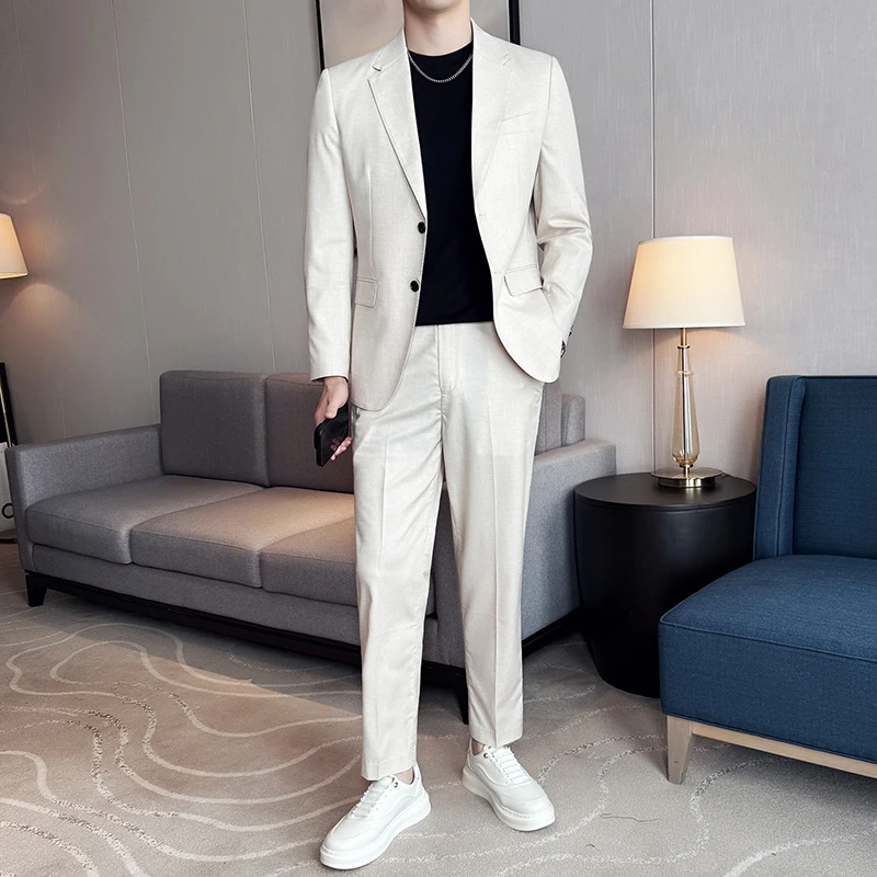 【TGH】高定意式半里衬薄款羊毛天丝西装套装LJT2681