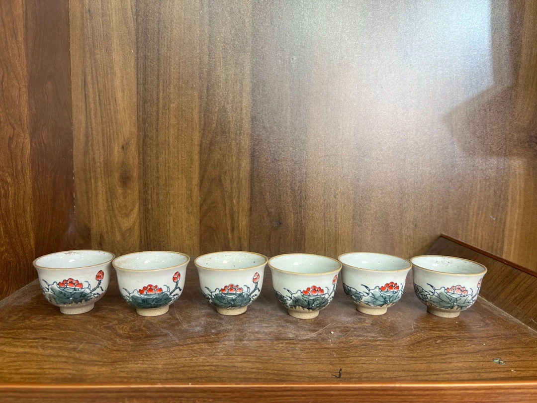 B058景德镇制陶瓷主人杯6件