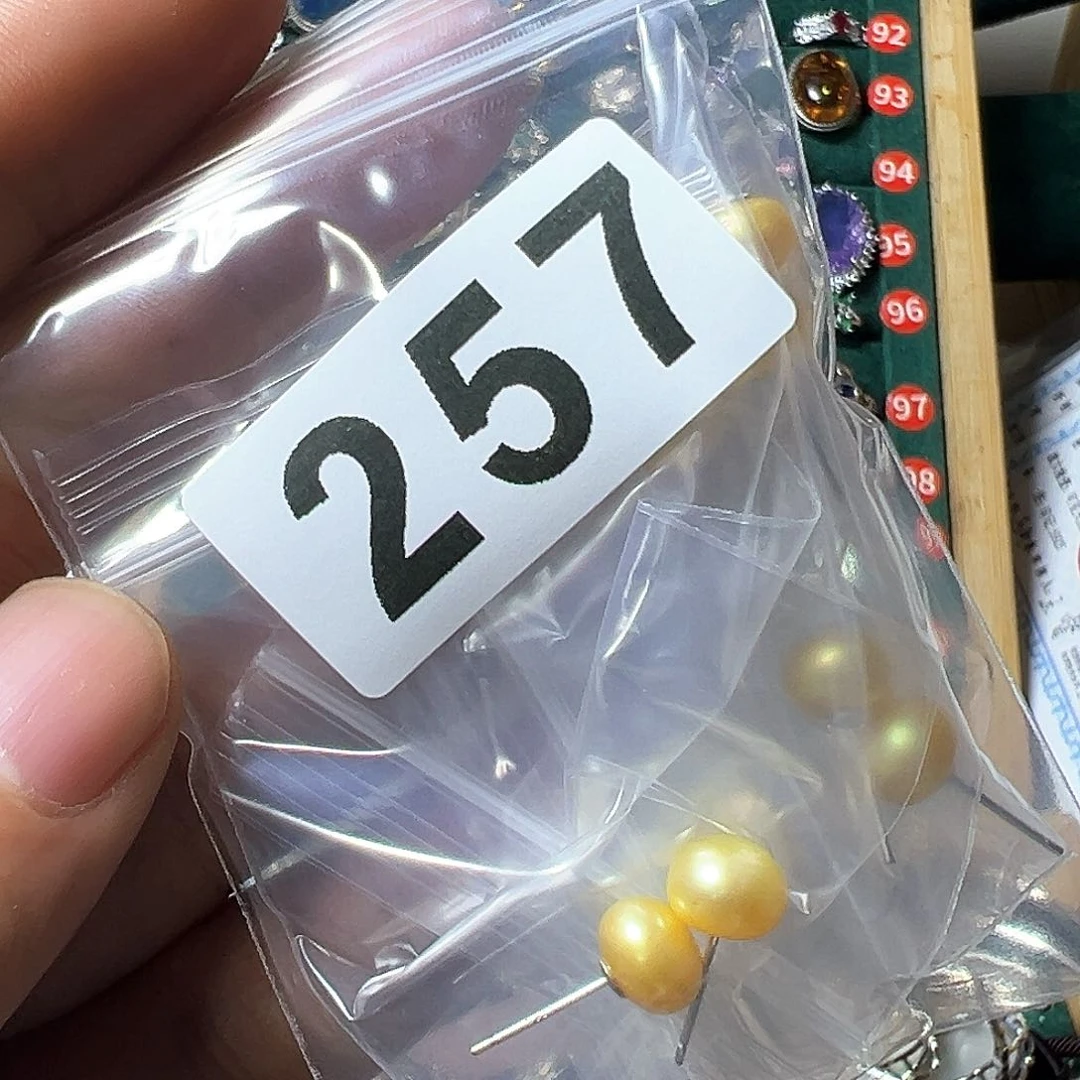 淡水珍珠耳饰银S925镶嵌