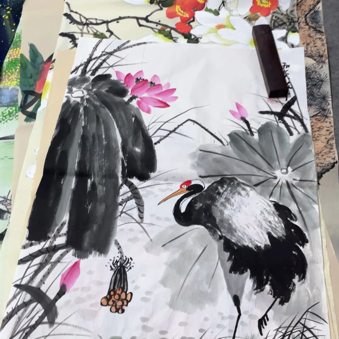 国画国画作品画心一张