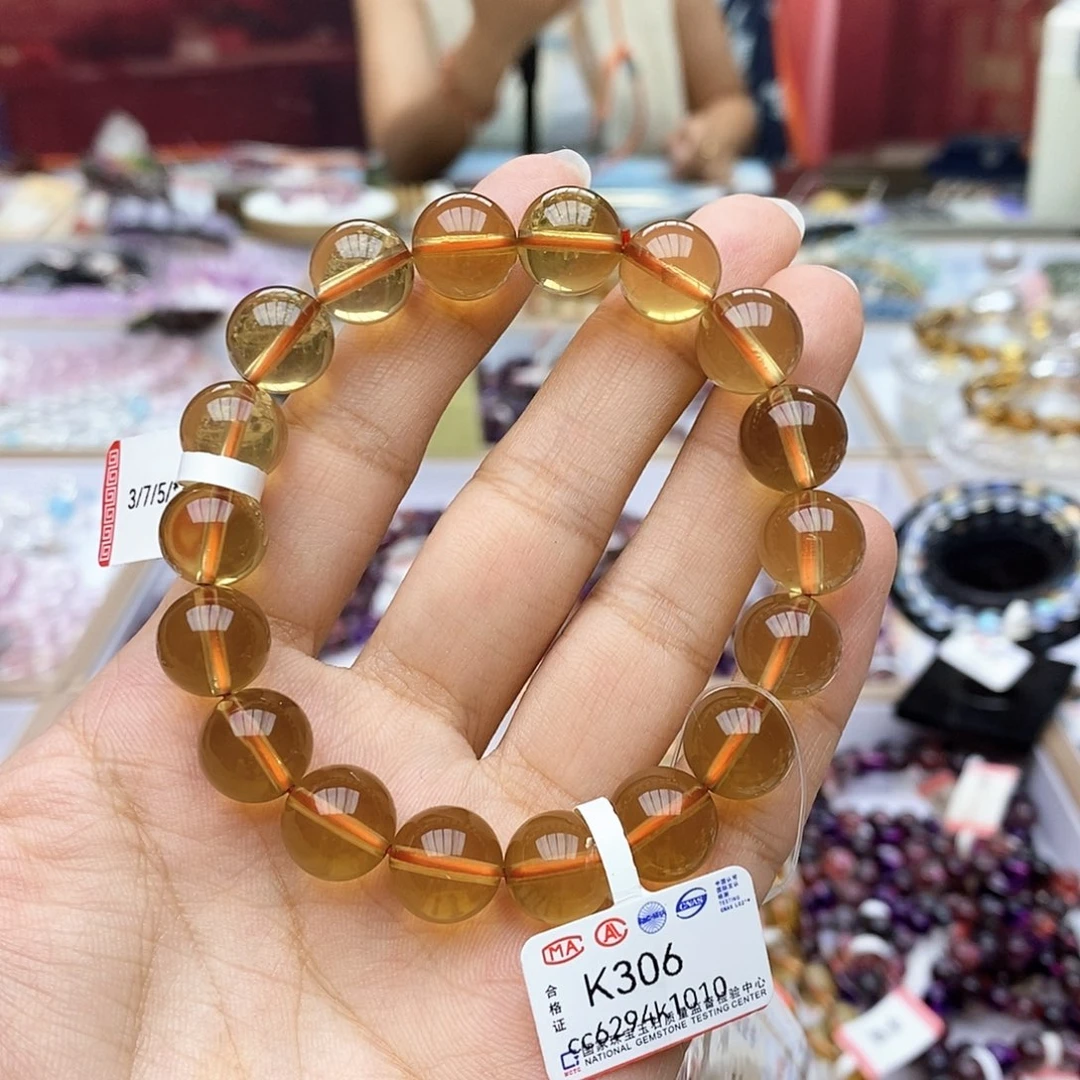 水晶手链未镶嵌池*?黄水晶11m+ K306