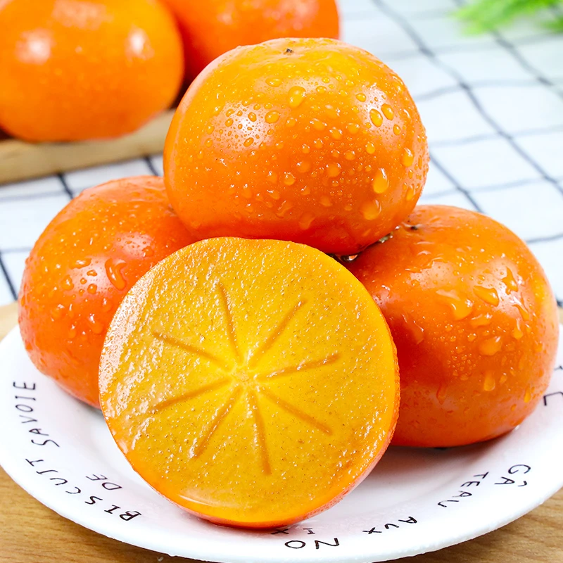 山西老树甜脆柿3-5斤新鲜阳丰巧克力脆柿子应季水果
