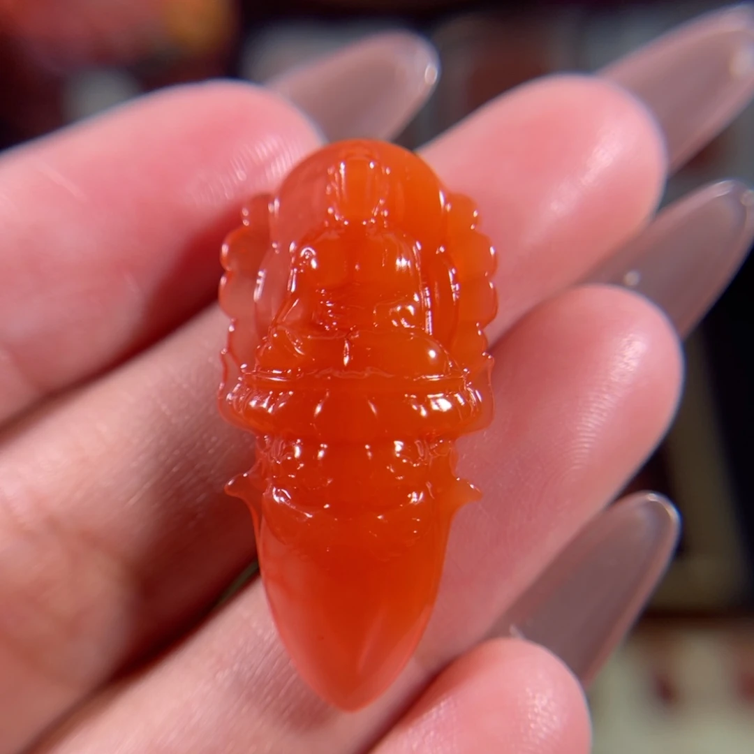 南红玛瑙未镶嵌金刚镢无相佛32.4*16.3