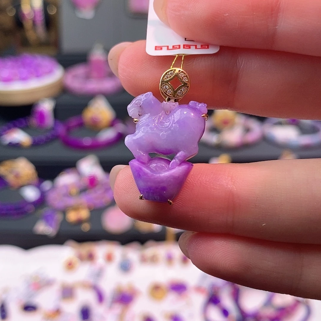 苏纪石（舒俱来）18K金镶嵌吊坠(不含链)