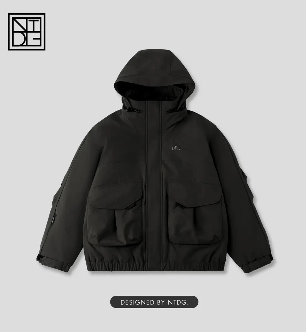 冬季新款三防大口袋工装保暖棉服男士百搭连帽棉衣外套8901