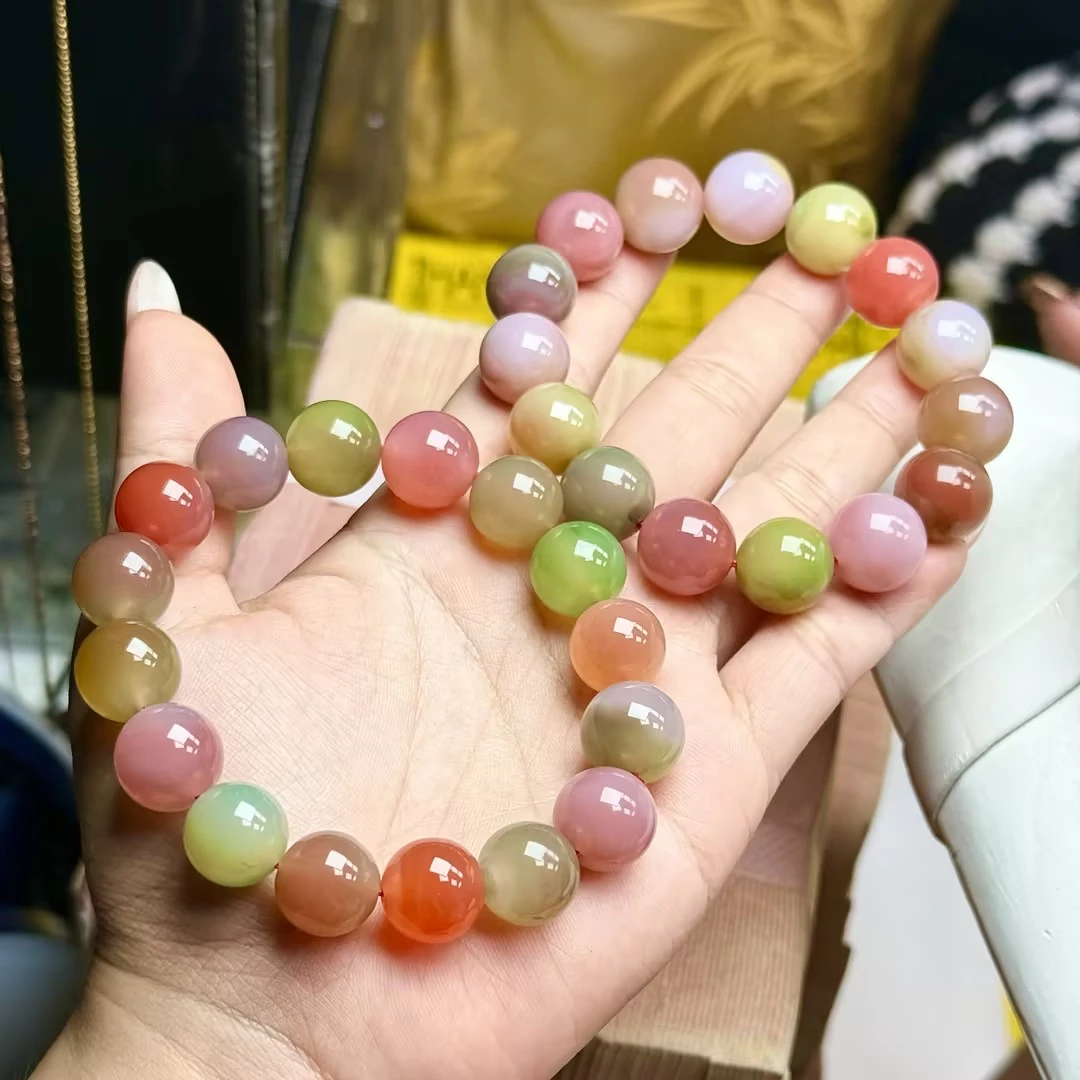 【DL】七彩盐源手串-约13mm（多样性发其一）