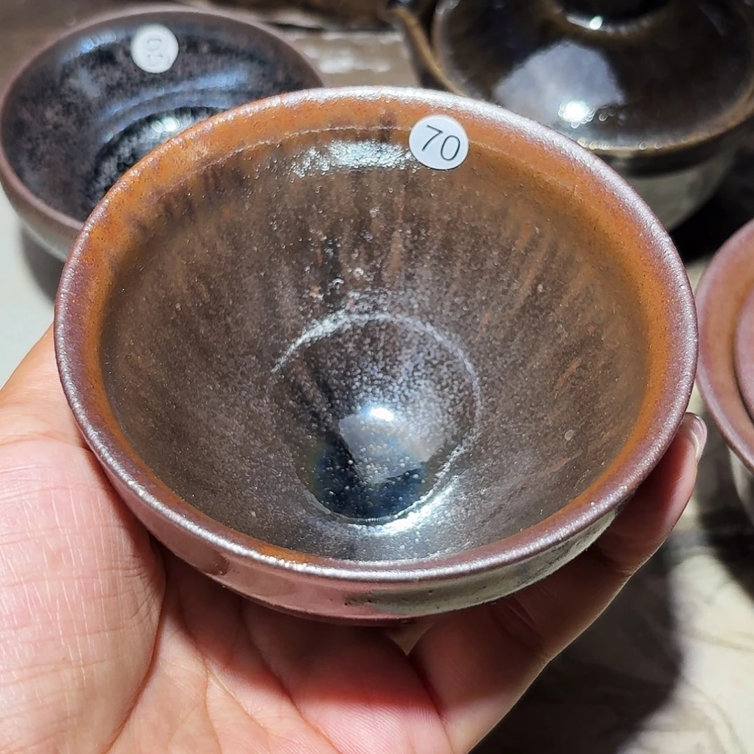 茶盏义兴龙窑建盏70微瑕