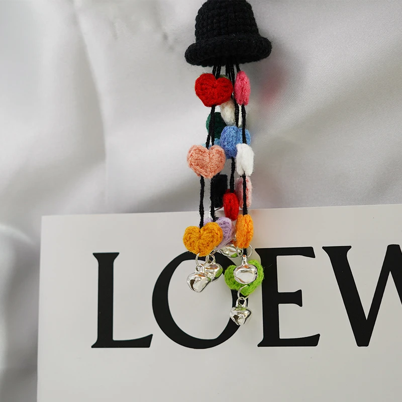 爱心风铃挂件 手工钩织手工DIY百搭时尚创意玩偶钩织