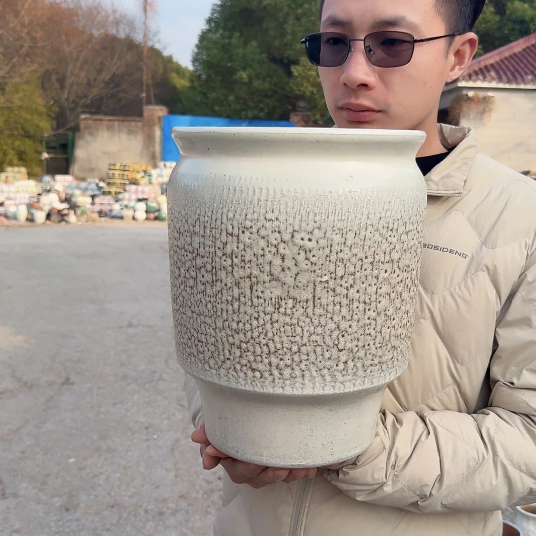 紫砂公道杯口24.5高31（一个直筒泡泡白色