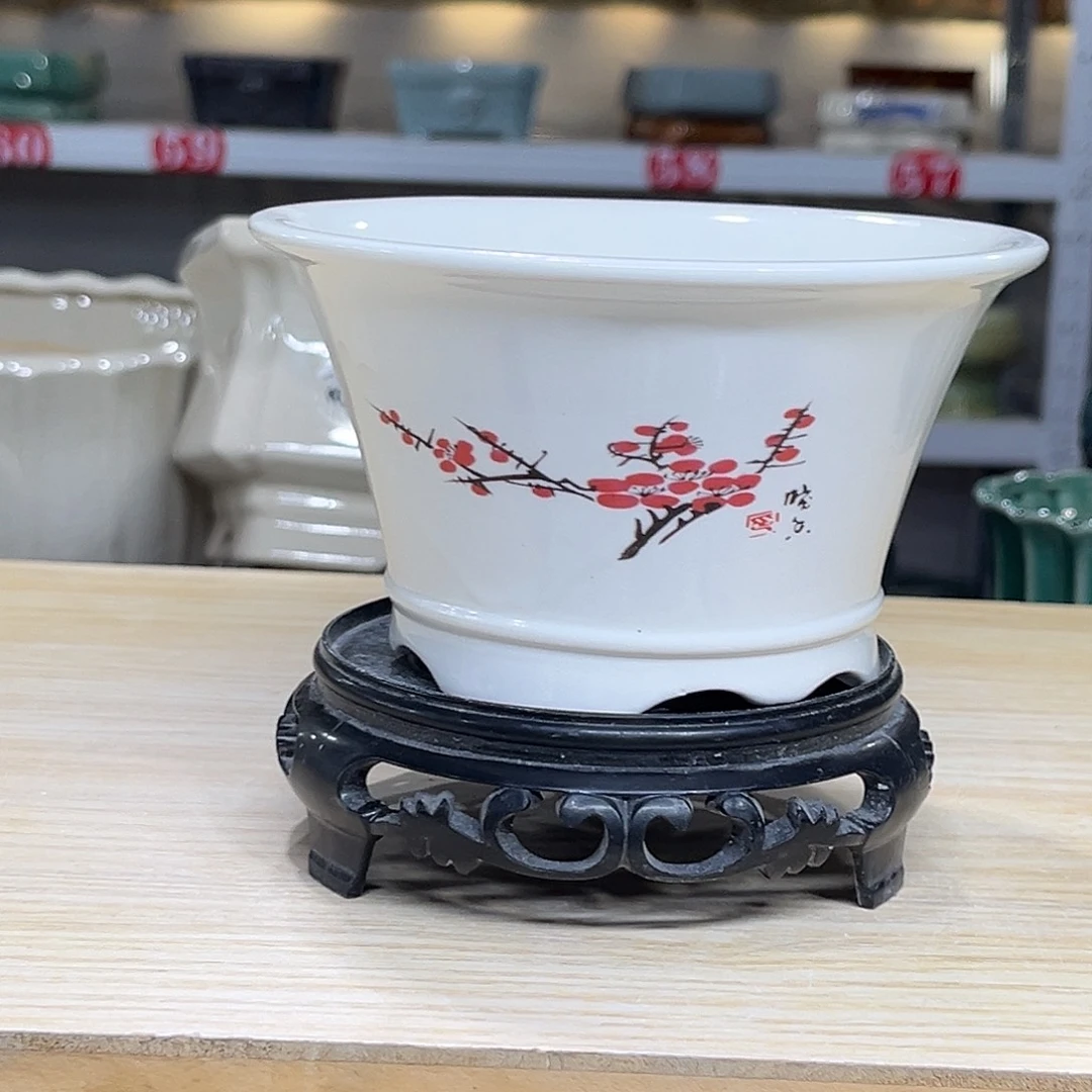 陶瓷绿植多肉微瑕花盆口径13*7.5
