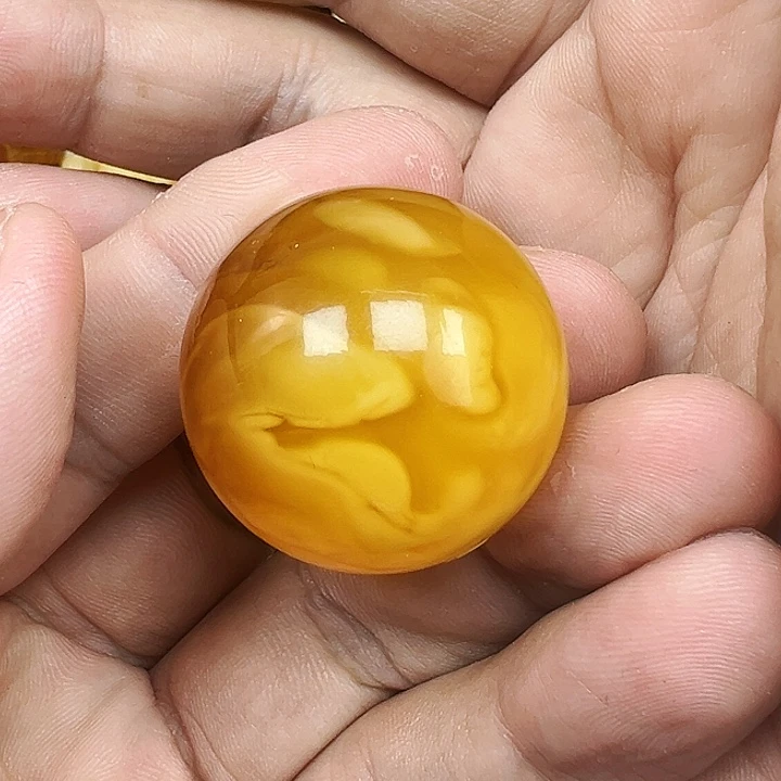 蜜蜡未镶嵌珠宝奇石单珠，打孔不退