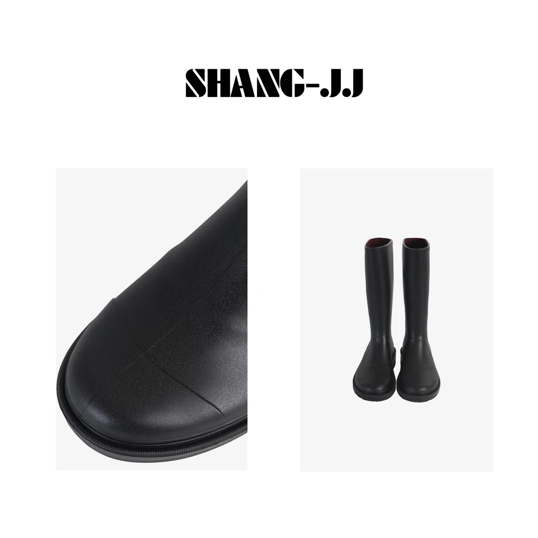 SHANG-JJ【百搭雨靴】新款时尚休闲百搭女士厚底圆头长筒靴q131435p