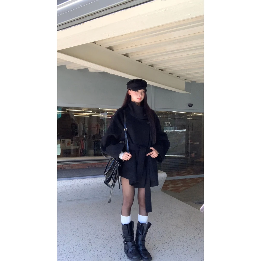 【倪子清仓】复古高级感气质时尚BD毛呢外套254A3085