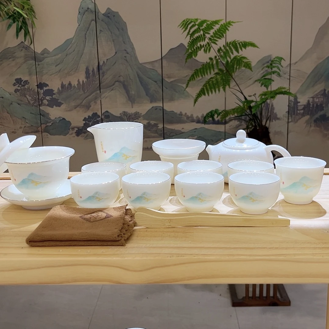 【都彩】日照金山羊脂玉瓷16头
