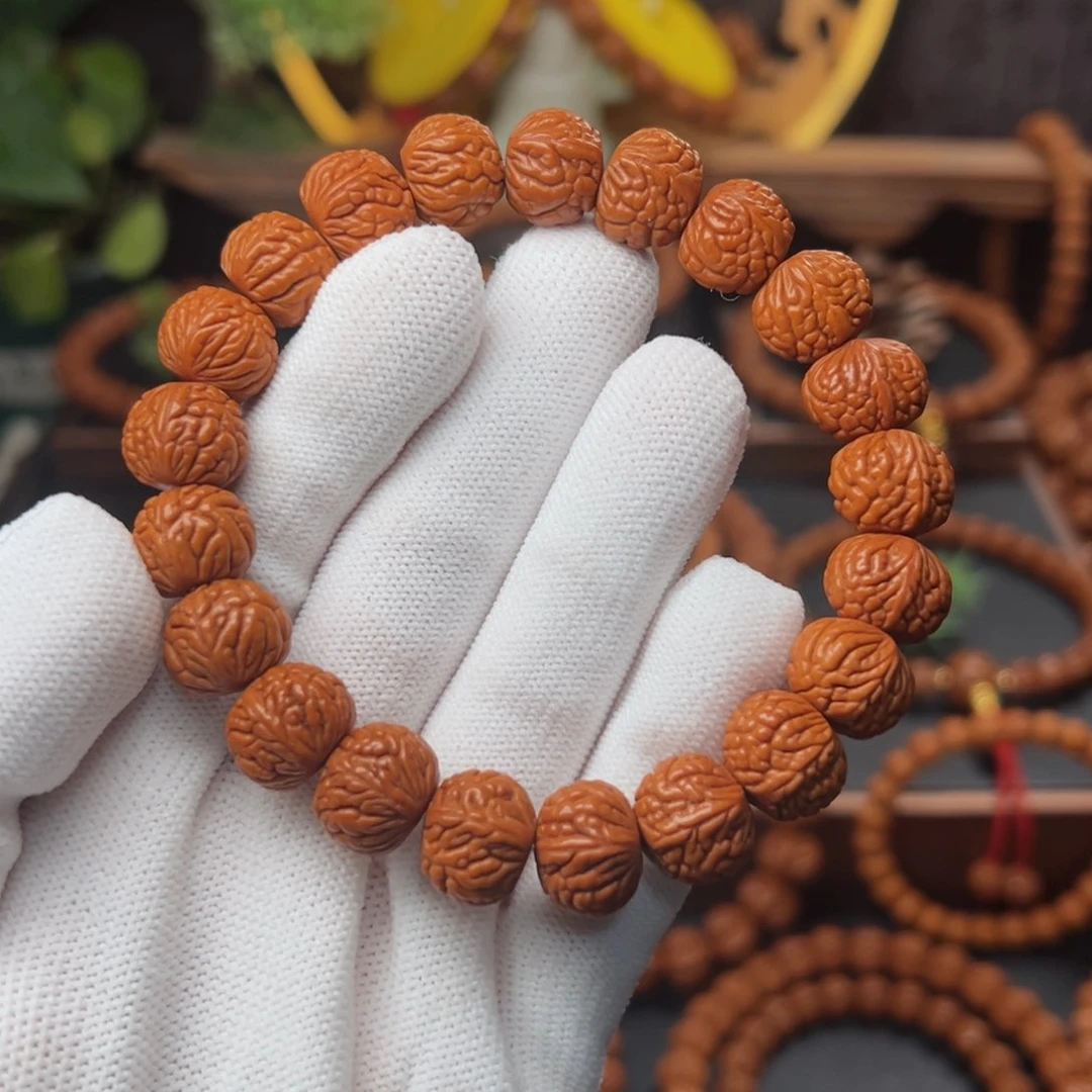 吊坠桃核神**驴1.4红皮荔枝手串