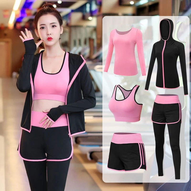 健身服套装女瑜伽服运动服套装网红2025新款健身房跑步服春夏速干