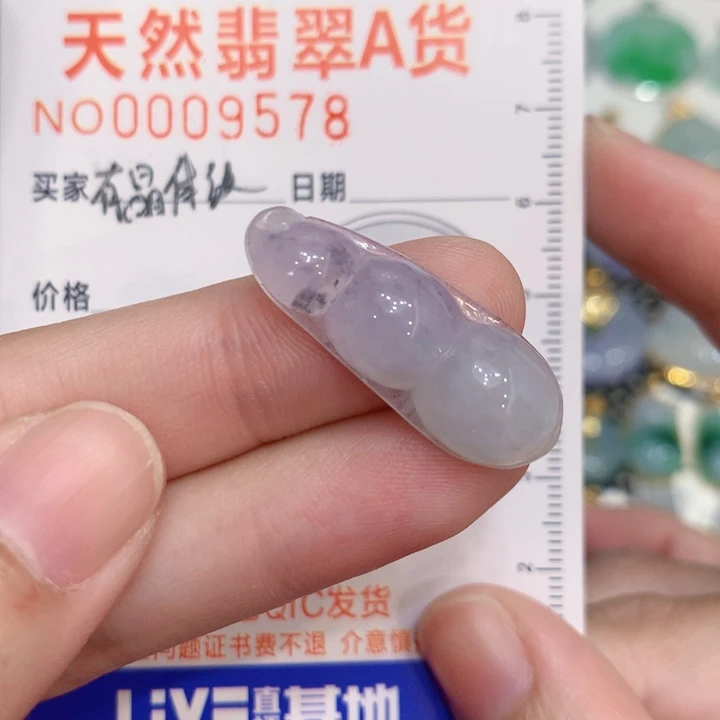 翡翠未镶嵌颈饰豆子