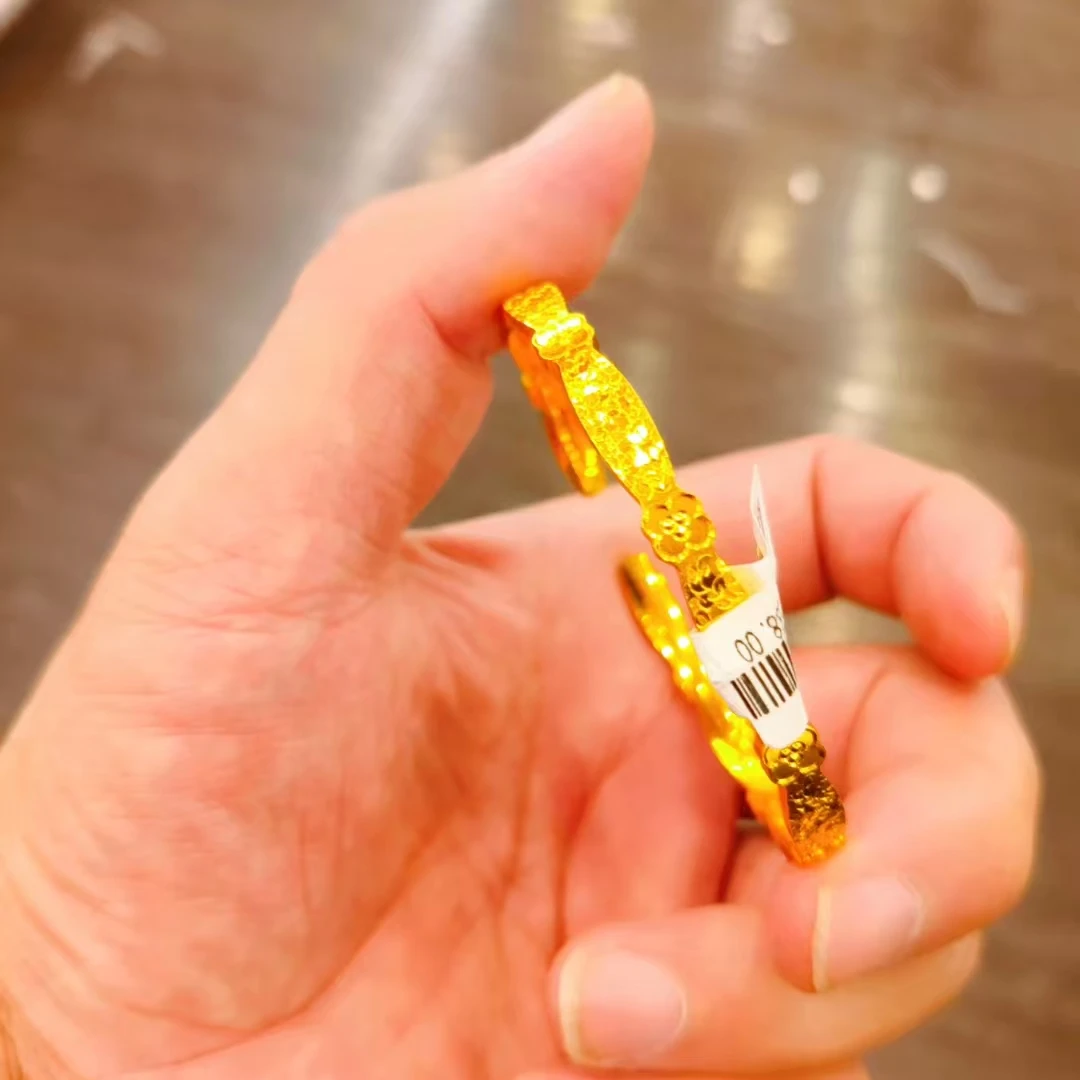 铜合金手镯 经典简约圈口可调节  رەڭگى ئۆزگەرمەس بىلەيزۈك