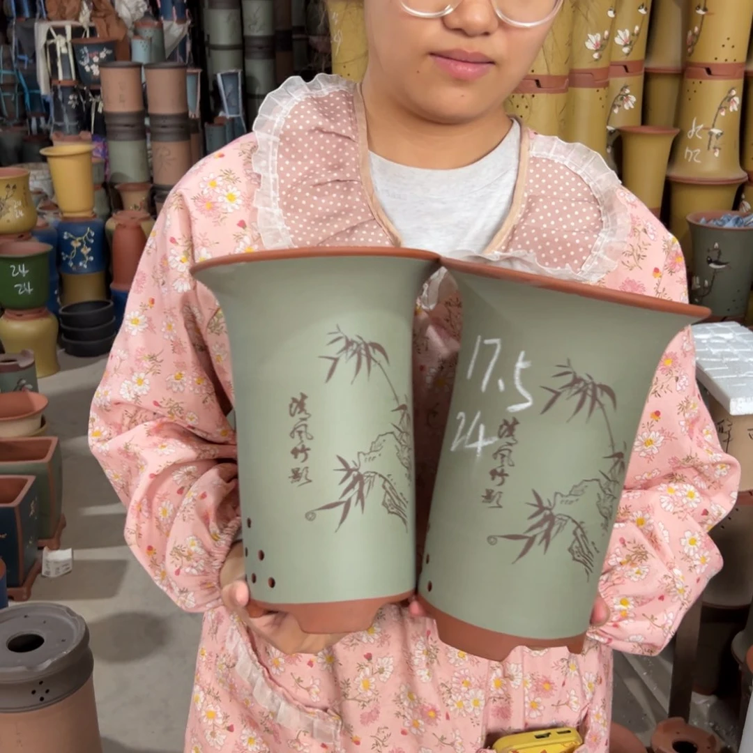 宜兴川阁紫砂花盆