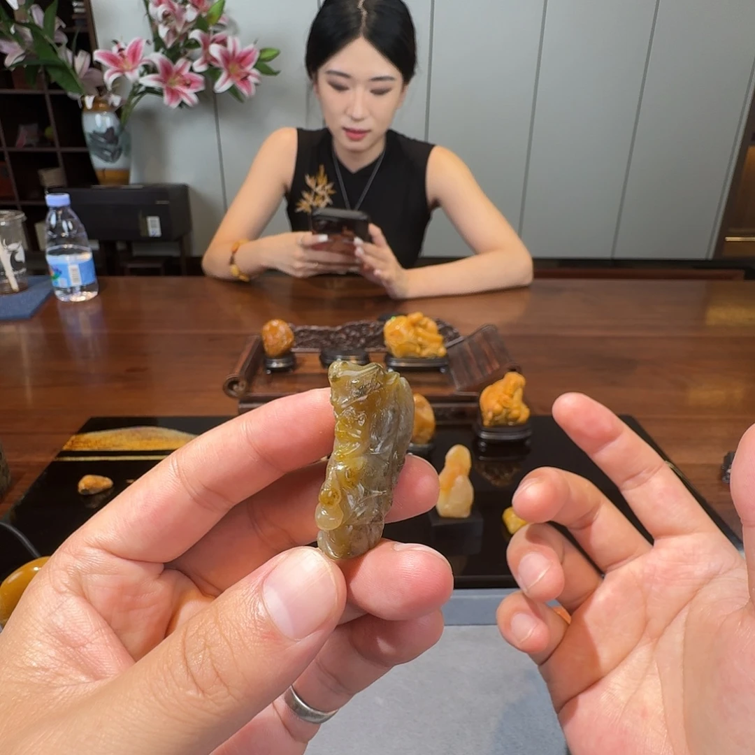 寿山石印石田黄人物