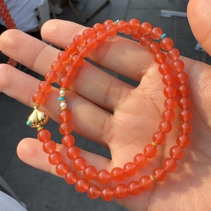 南红玛瑙未镶嵌颈饰保山南红手链多样性拍一发一