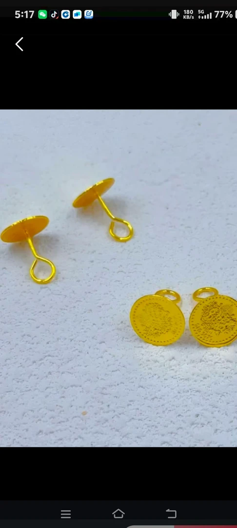 铜合金耳饰 铜合金耳饰 耳环饰品首饰，气质高雅时尚百搭黄色简约