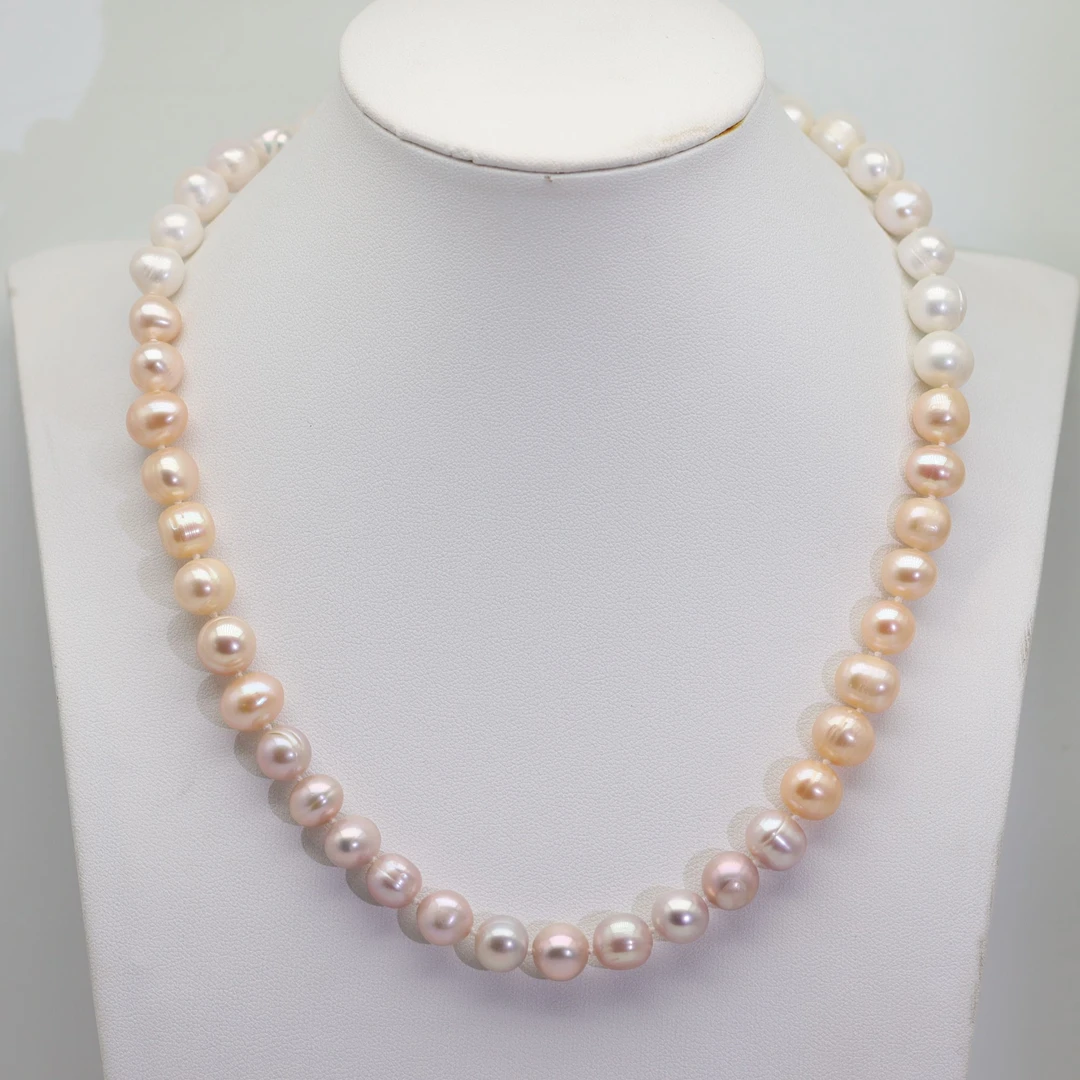 167  混彩色渐变珍珠项链