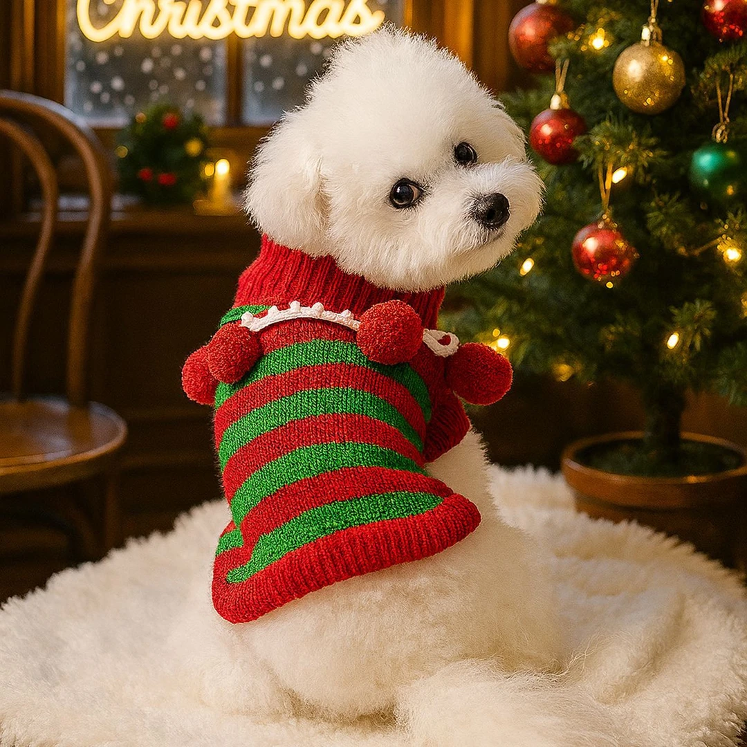 秋冬万圣节宠物可爱小狗小猫休闲时尚服饰缤纷圣诞毛衣