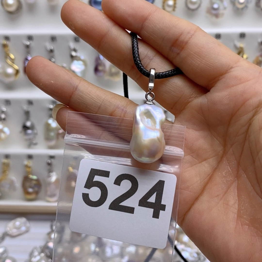 淡水珍珠颈饰银S925镶嵌524