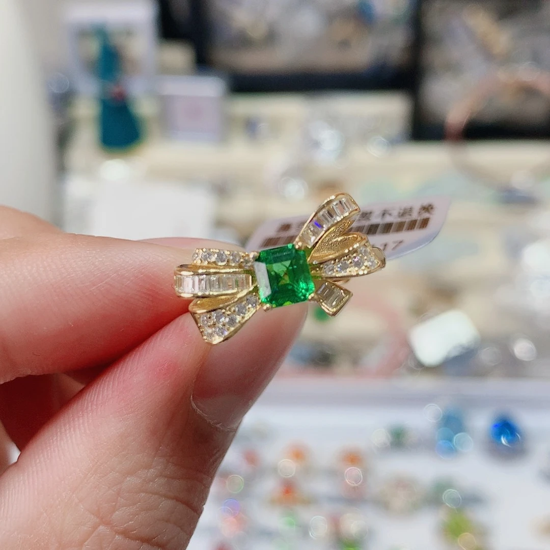 石榴石（沙弗莱）戒指银S925镶嵌