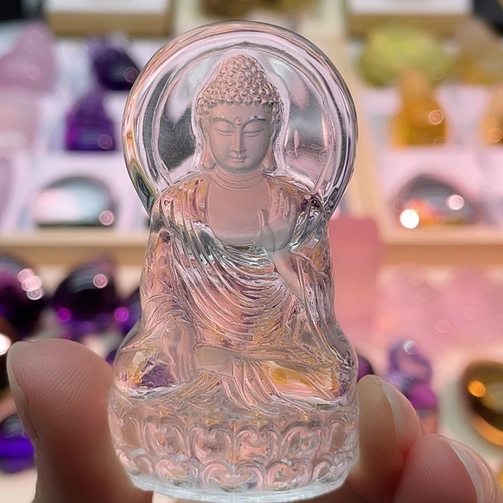 颈饰未镶嵌水晶白水净精雕生肖狗猪守护