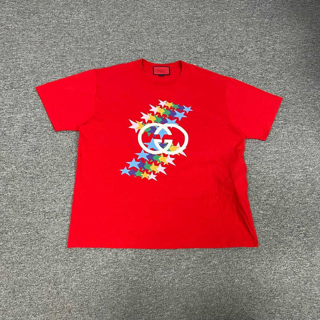99新 GUCCI/古驰 gucci 红色短袖T恤