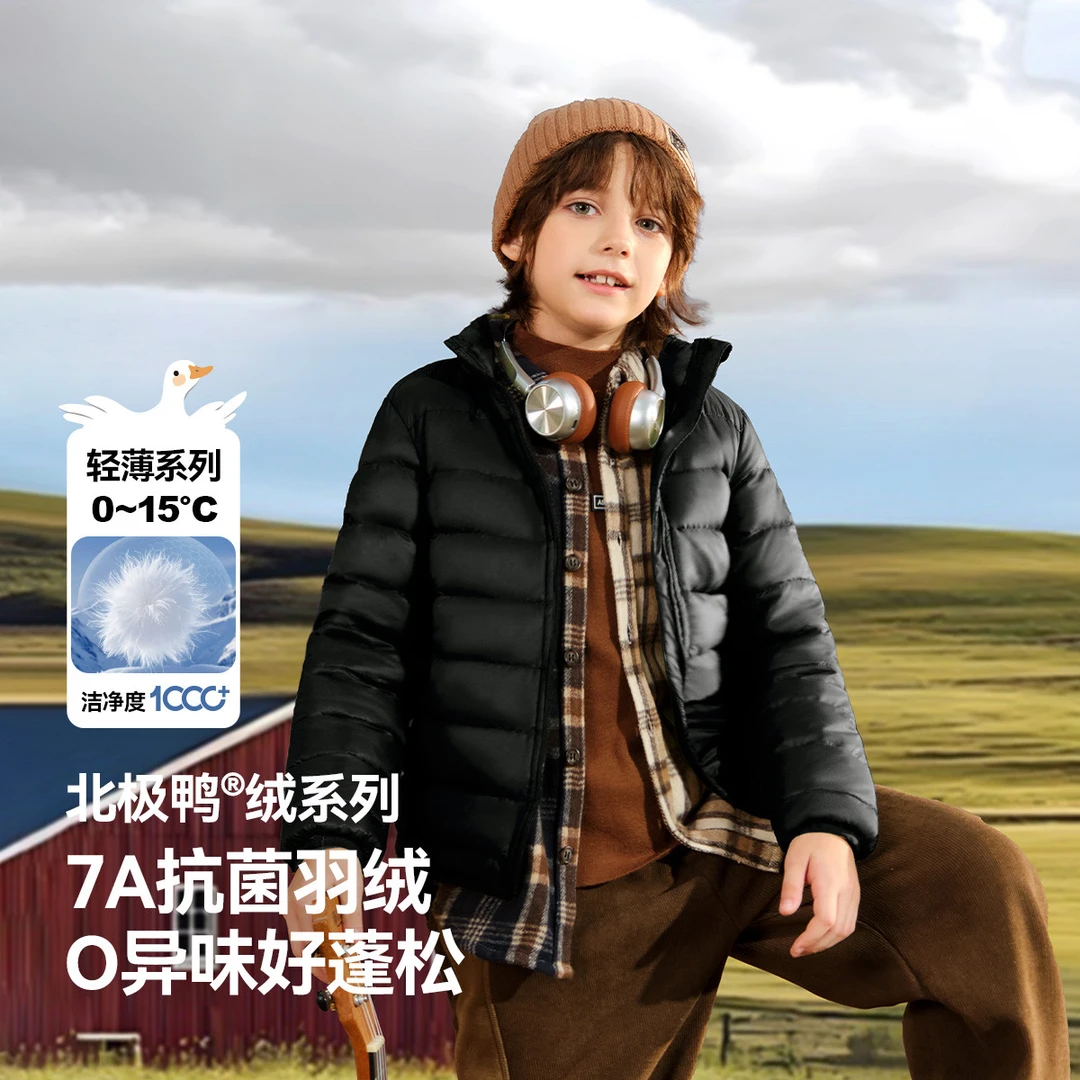 ASK JUNIOR亲子防水保暖2025冬季中大童男女童7A绒轻暖外套zb