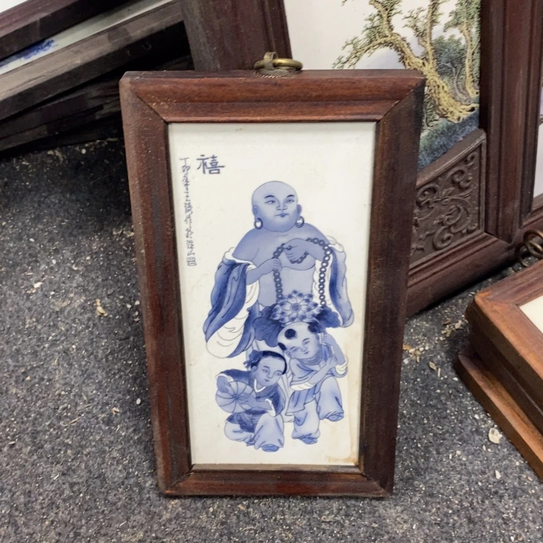 瓷28*16*1景德镇瓷板画柴窑烧制