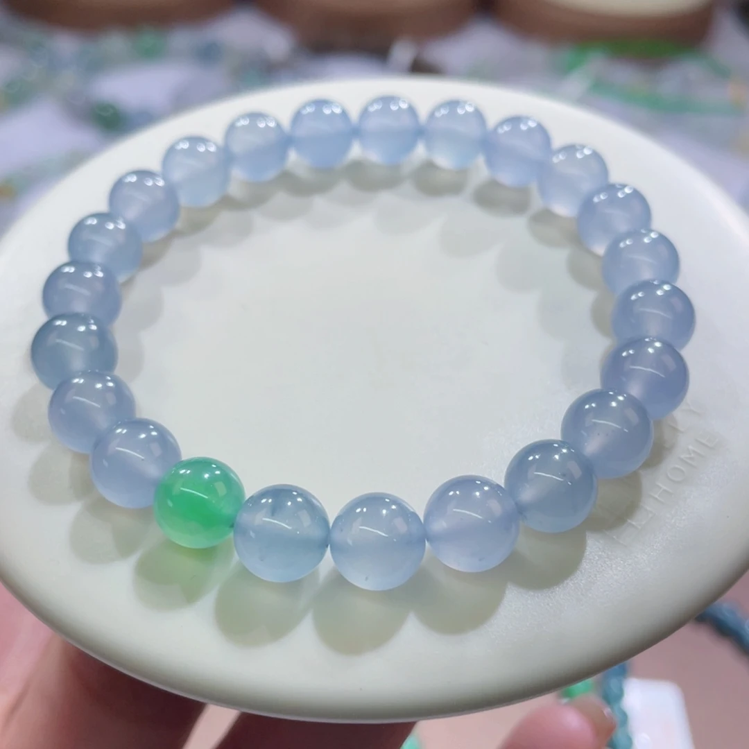 未镶嵌手链翡翠梦幻蓝紫卡8