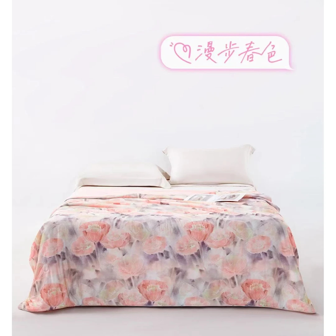 【宠粉福利】DJ数码印花凉感丝夏被系列-漫步春色