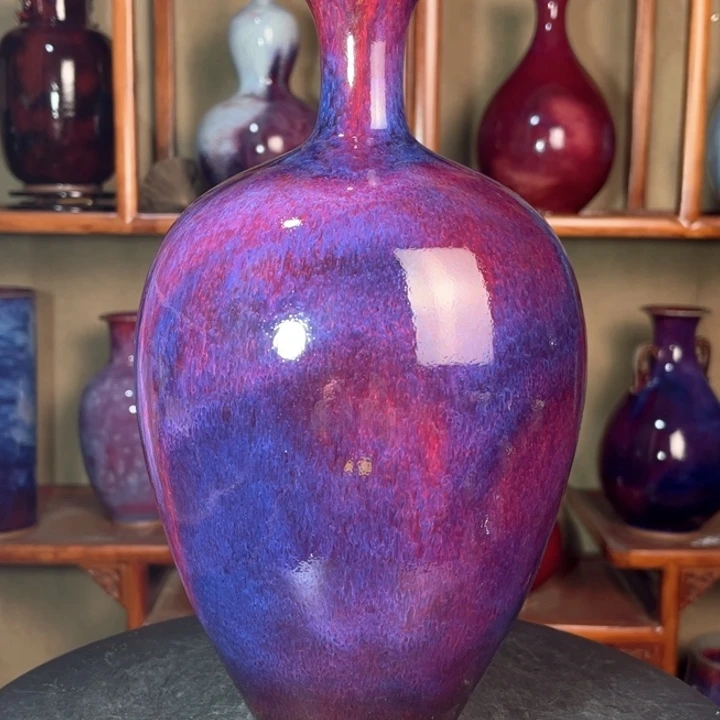 喜***的瓷片钧瓷手工艺品杯子