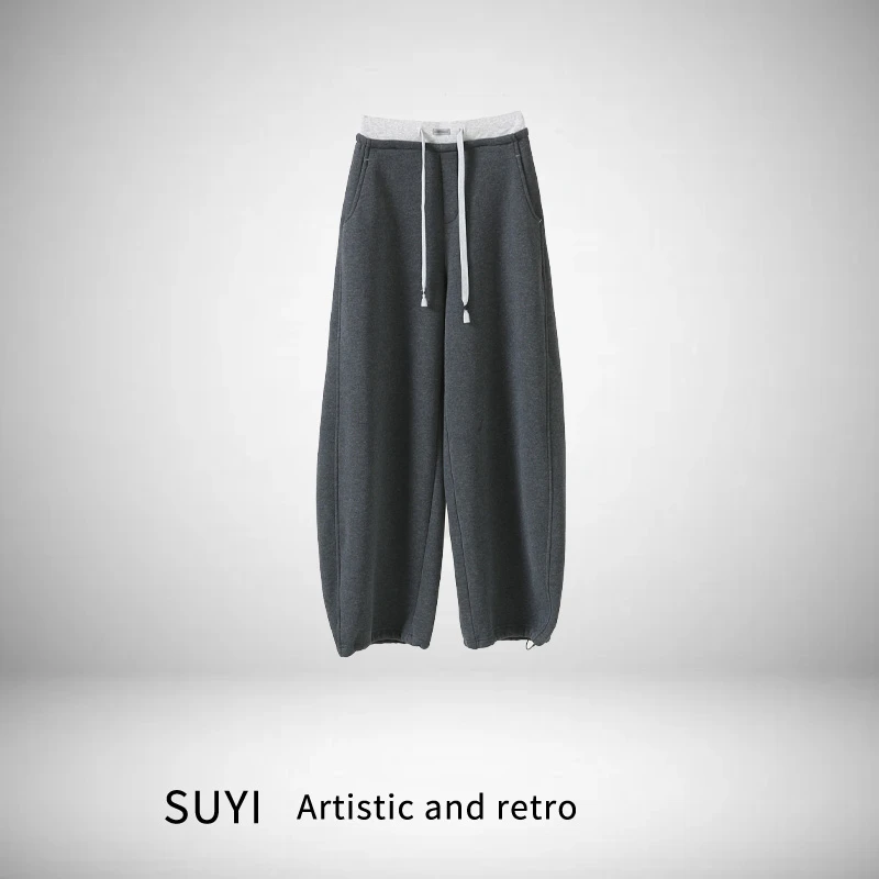 【SUYI原创高定】新款加厚系绳休闲裤