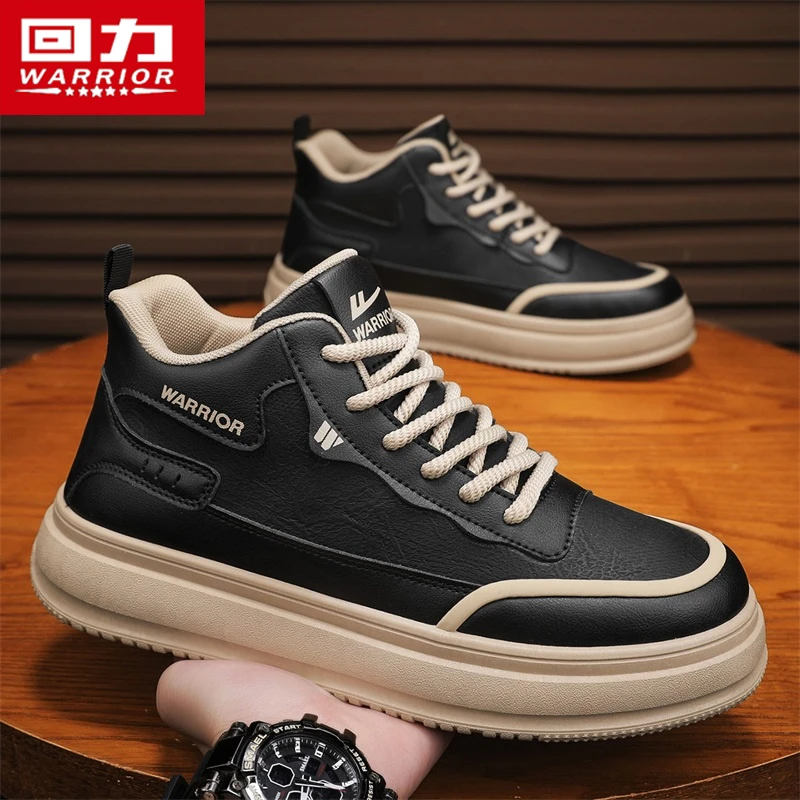 回力男鞋冬季2025新款运动防滑防水休闲板鞋高帮复古工作厨师潮鞋