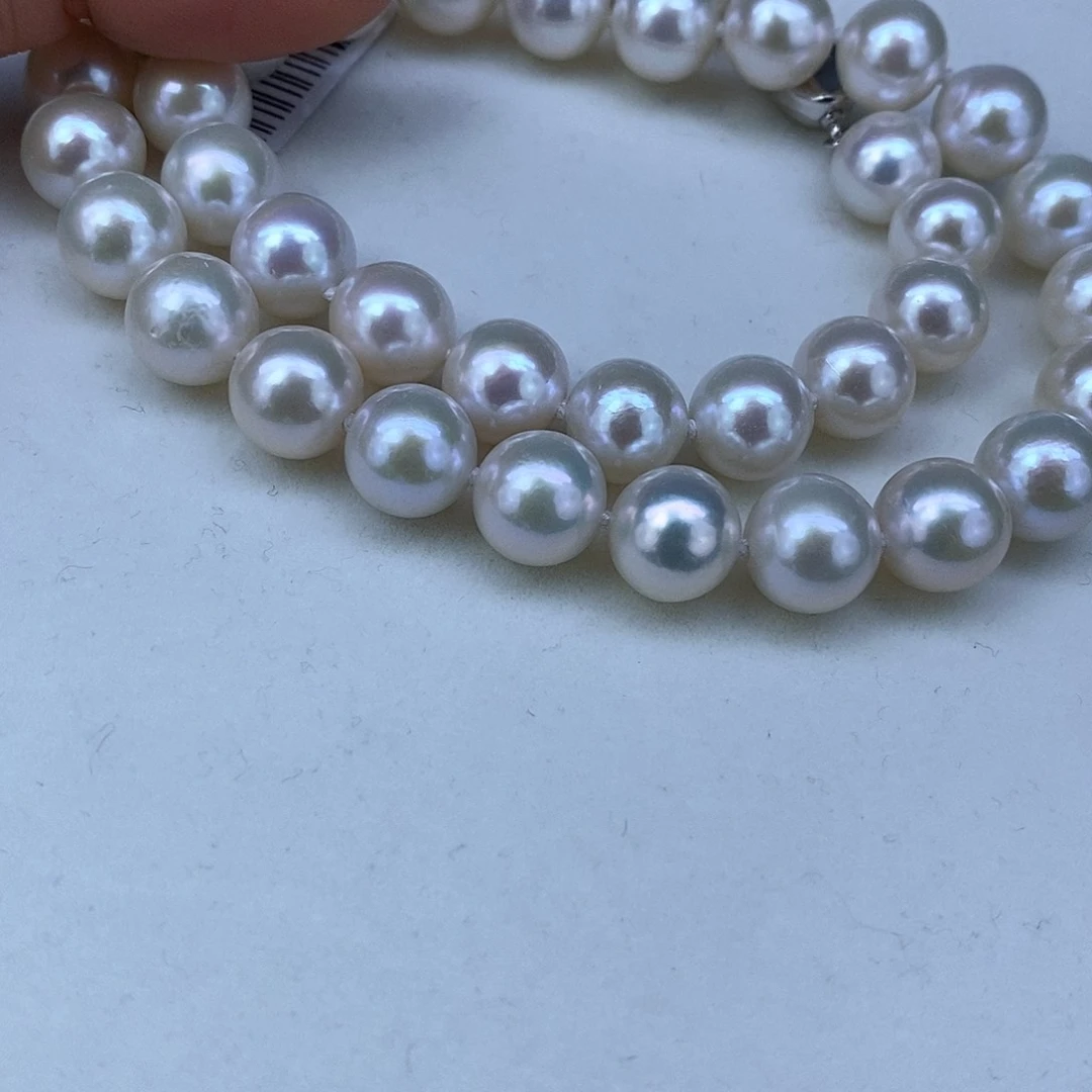 淡水珍珠颈饰银S925镶嵌➕10-11高品极光澳绿炫彩