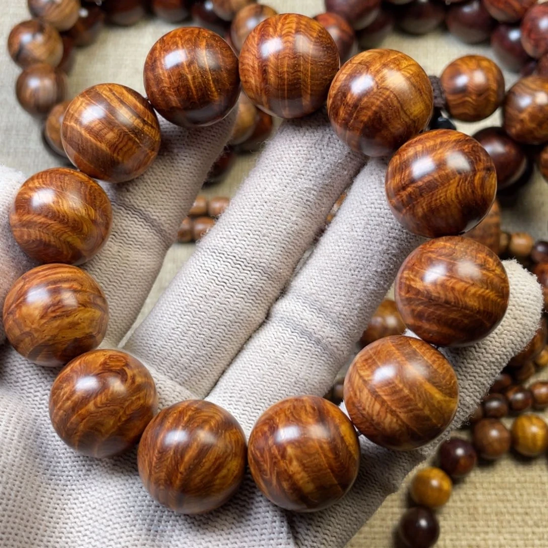 彩***鱼手串/手链黄花梨/降香黄檀