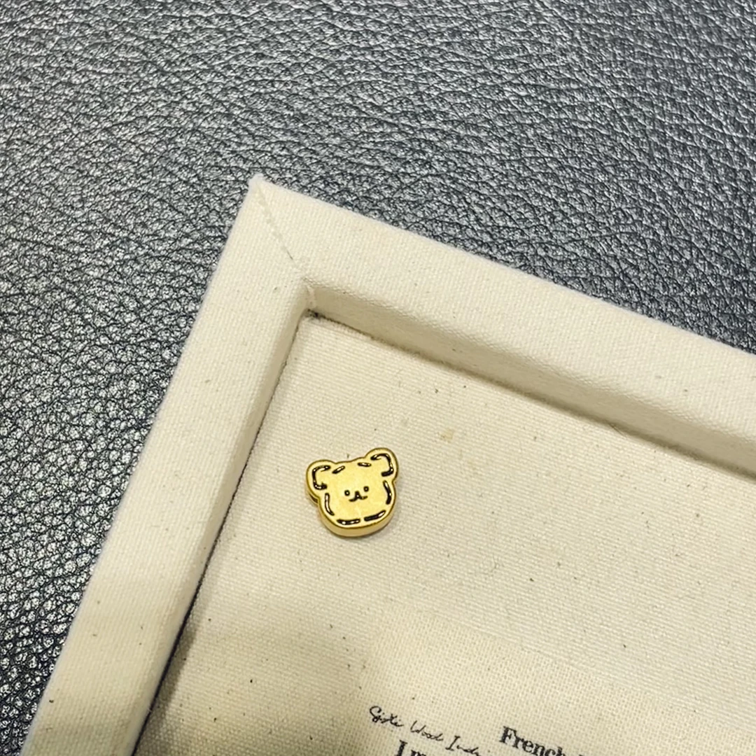 足金999饼干线条生肖狗黄金转运珠精致美观适合送礼