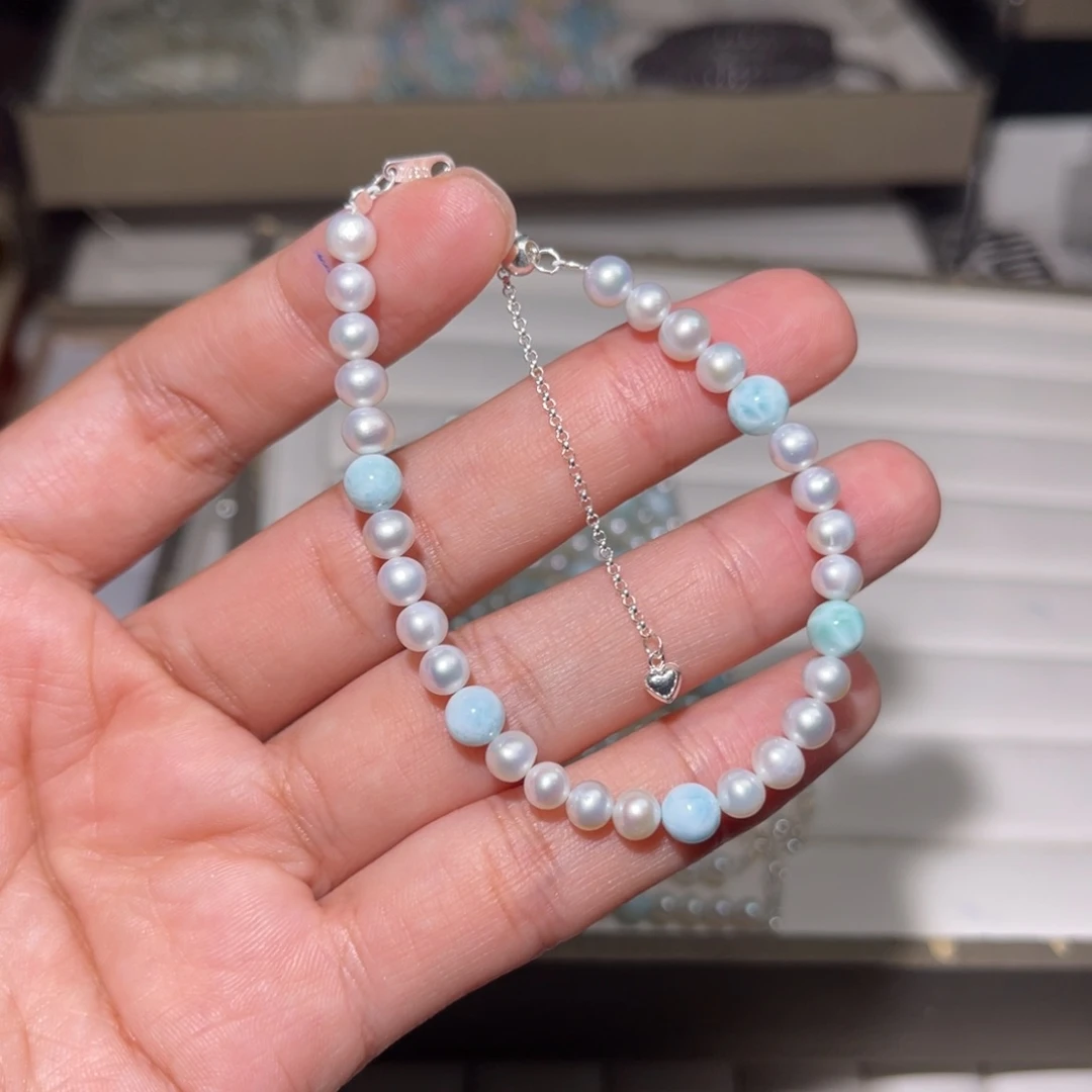 水晶手链未镶嵌珍珠海纹035