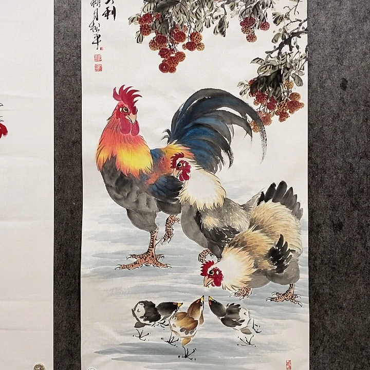闲***拾国画四尺整张大吉大利138:69厘米