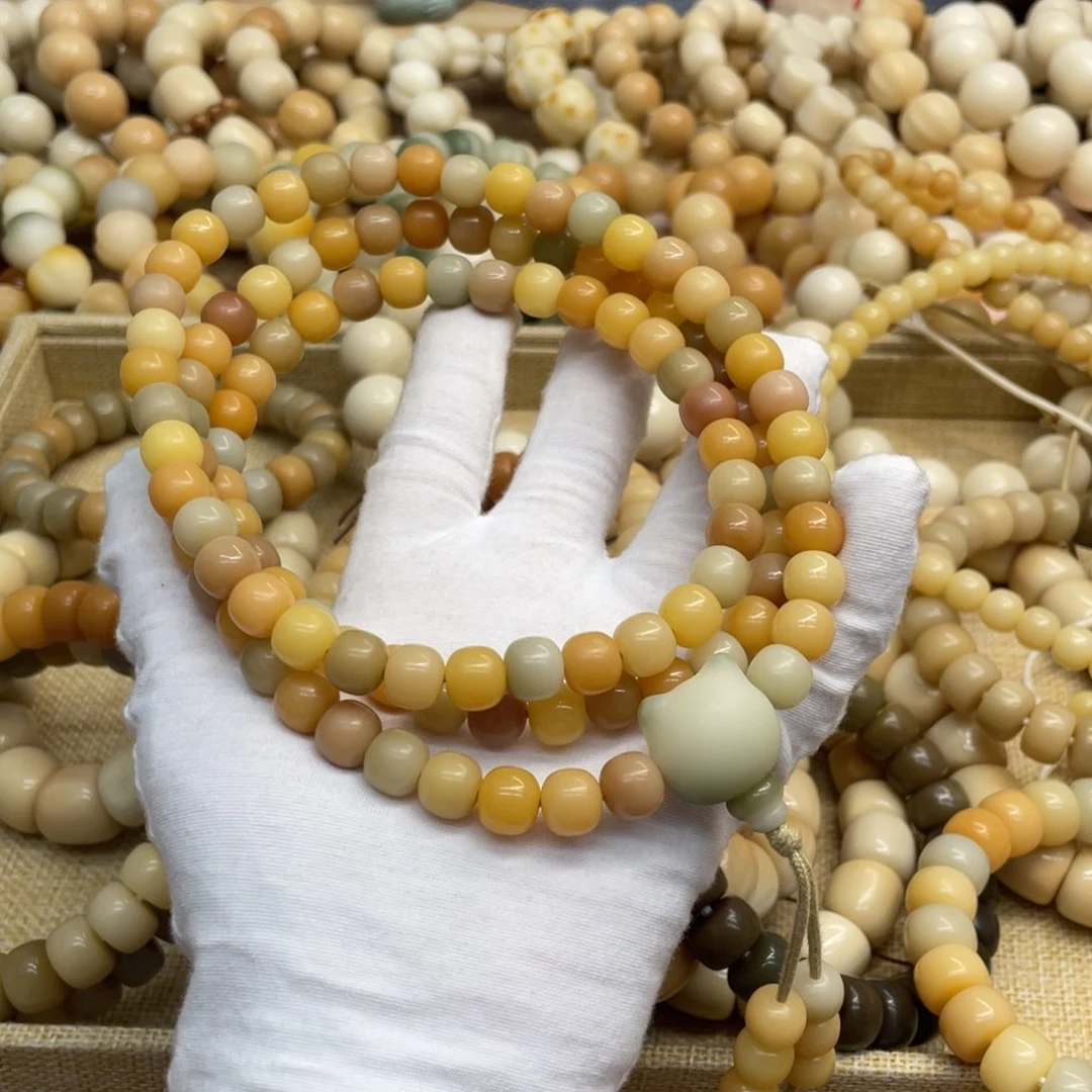 菩提根/象牙果吊坠10干磨缅料稀有念珠575