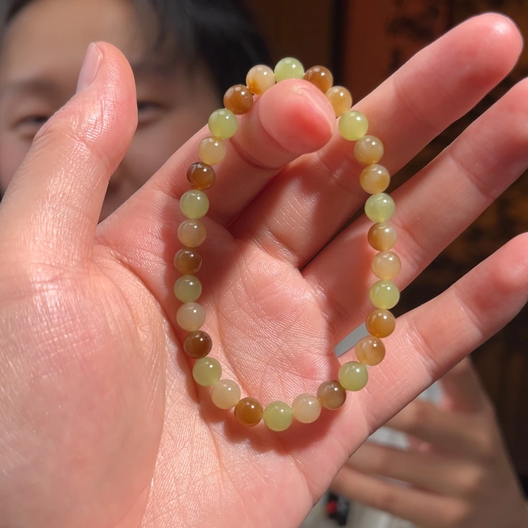 手串未镶嵌和田玉多宝6mm80