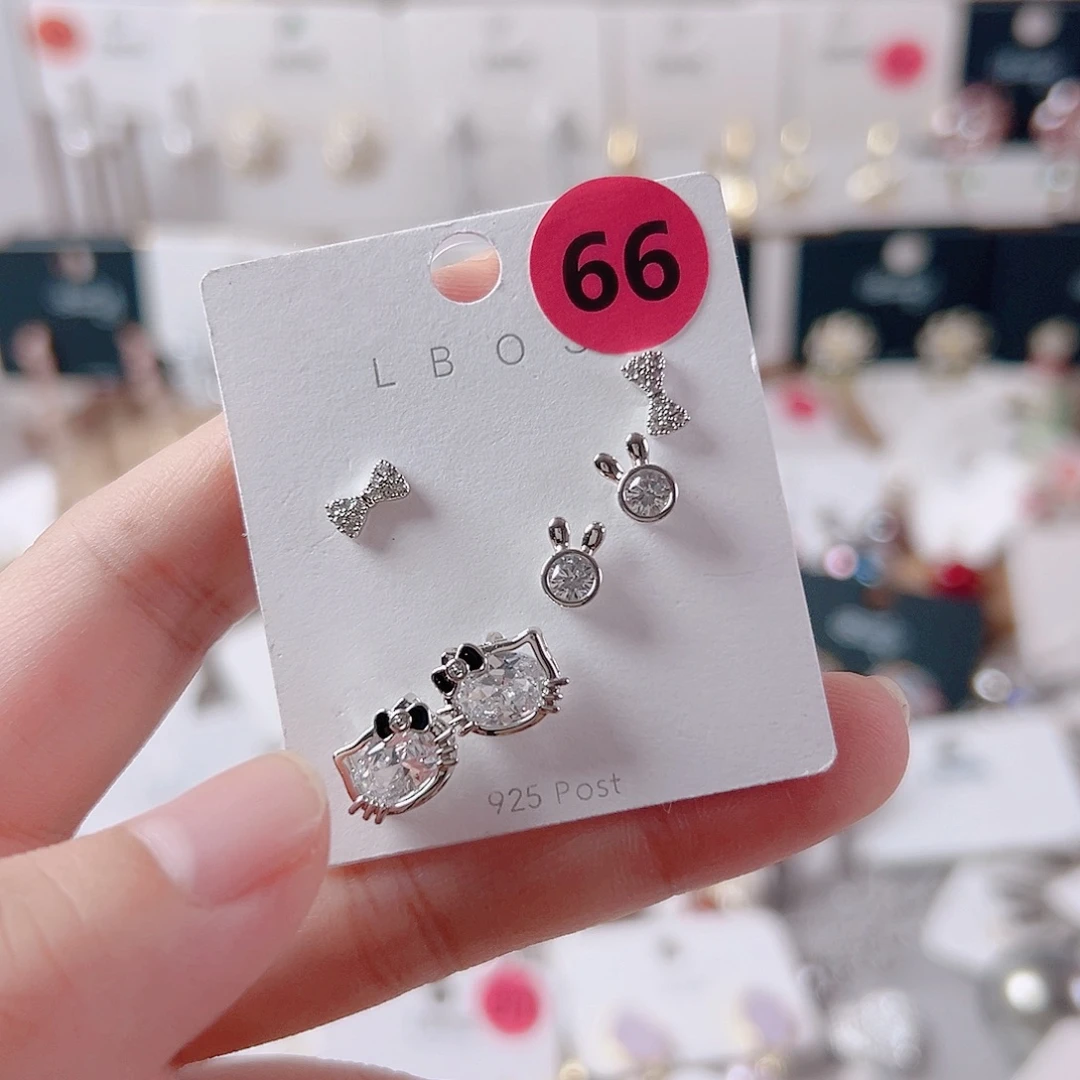 锆石纯铜合金耳环