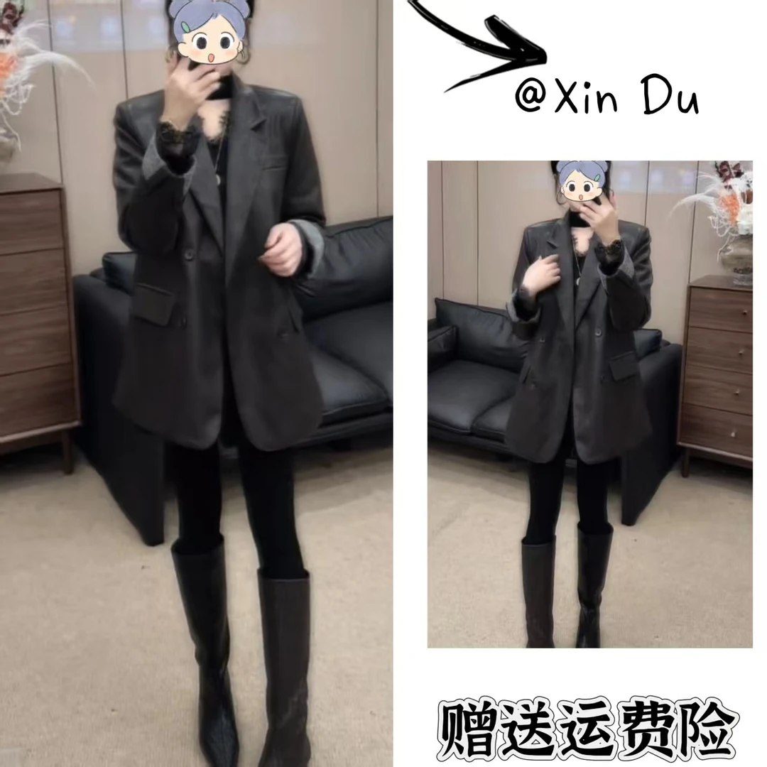 2025秋冬季新款时尚显瘦气质女士网红洋气外套百搭款D24372